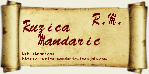 Ružica Mandarić vizit kartica